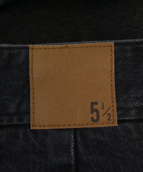 5 1/2（ファイブアンドハーフ）デニムパンツ 黒 サイズ:28(L位) レディース/2200674609013