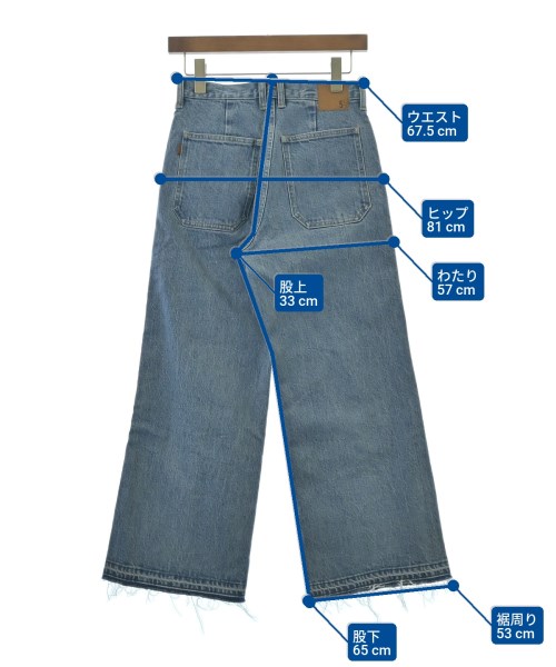 5 1/2（ファイブアンドハーフ）デニムパンツ 青 サイズ:27(M位) レディース/2200654452097
