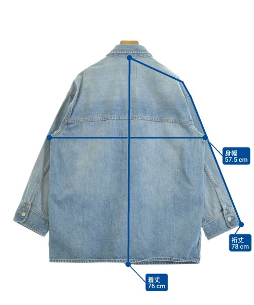 5 1/2（ファイブアンドハーフ）カジュアルシャツ 青 サイズ:F レディース/2200655259084