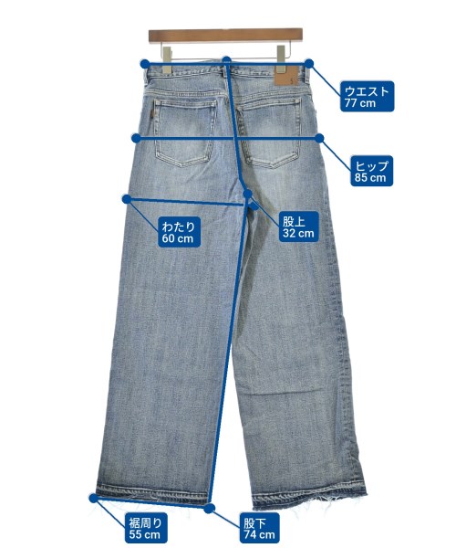 5 1/2（ファイブアンドハーフ）デニムパンツ 青 サイズ:40(M位) レディース/2200642557018
