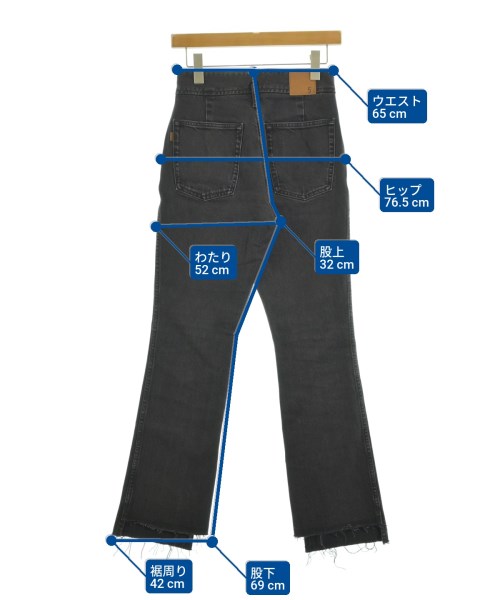 5 1/2（ファイブアンドハーフ）デニムパンツ 黒 サイズ:26(M位) レディース/2200647211076