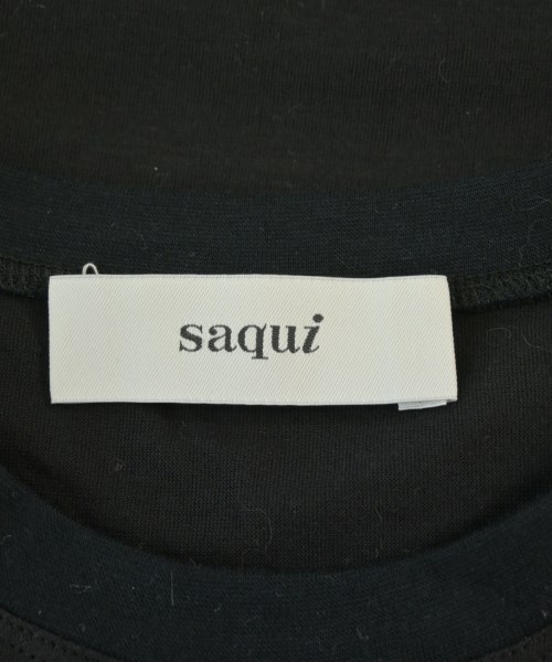 saqui（サキ）Tシャツ・カットソー 黒 サイズ:38(M位) レディース/2200694774586