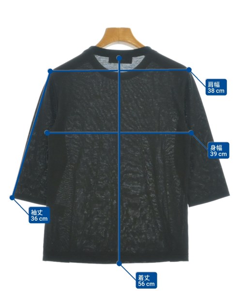 saqui（サキ）Tシャツ・カットソー 黒 サイズ:38(M位) レディース/2200694774586