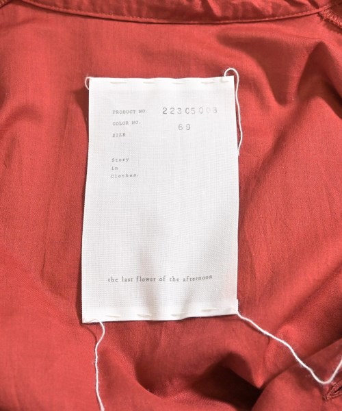 the last flower of the afternoon（ラストフラワー オブ ジ アフターヌーン）シャツワンピース 赤 サイズ:F レディース/2200608895048