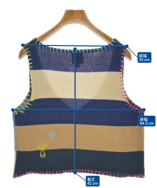 YanYan（ヤンヤン）ベスト 紺 サイズ:S レディース/2200670537112