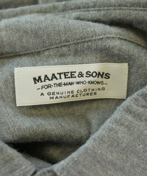 MAATEE&SONS（マーティーアンドサンズ）カジュアルシャツ グレー サイズ:1(S位) メンズ/2200637749138