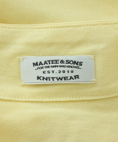 MAATEE&SONS（マーティーアンドサンズ）Tシャツ・カットソー 黄 サイズ:4(XL位) メンズ/2200616856208