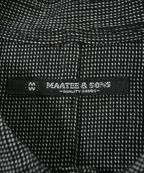 MAATEE&SONS（マーティーアンドサンズ）カジュアルシャツ 黒 サイズ:2(M位) メンズ/2200674133068