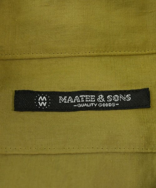 MAATEE&SONS（マーティーアンドサンズ）カジュアルシャツ 黄 サイズ:2(M位) メンズ/2200693729013