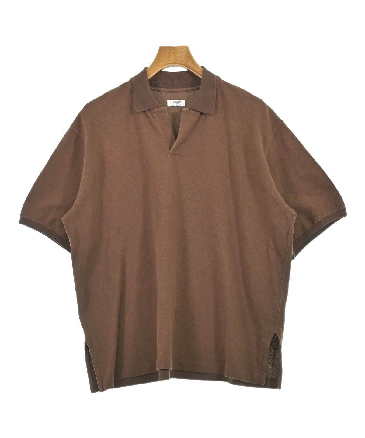 MAATEE&SONS（マーティーアンドサンズ）ポロシャツ 茶 サイズ:2(M位