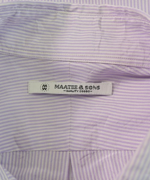 MAATEE&SONS（マーティーアンドサンズ）カジュアルシャツ 紫 サイズ:3(L位) メンズ/2200645020014