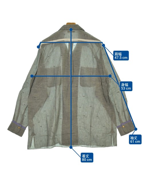 MAATEE&SONS（マーティーアンドサンズ）カジュアルシャツ グレー サイズ:3(L位) メンズ/2200645020328