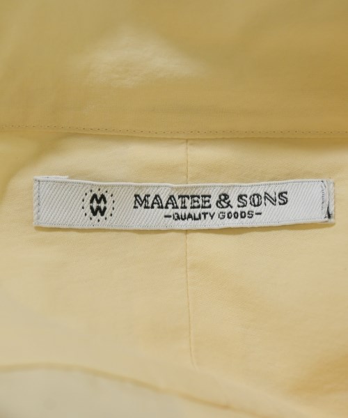 MAATEE&SONS（マーティーアンドサンズ）カジュアルシャツ 黄 サイズ:3(L位) メンズ/2200651302074