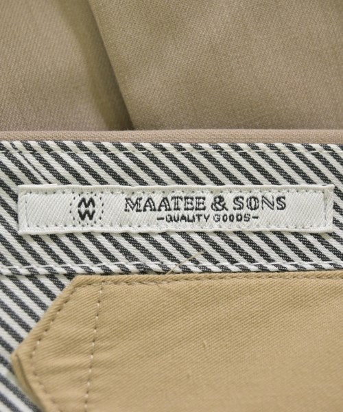 MAATEE&SONS（マーティーアンドサンズ）スラックス ベージュ サイズ:1(S位) メンズ/2200702709012