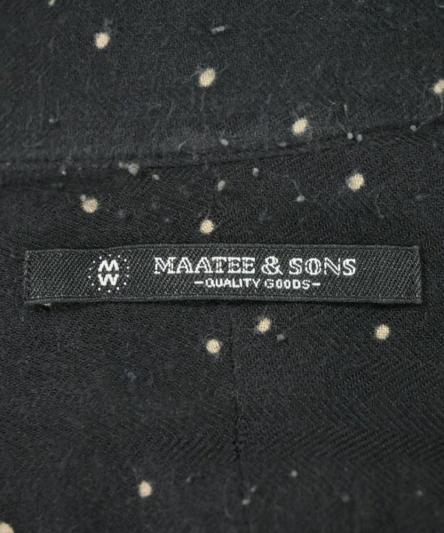 MAATEE&SONS（マーティーアンドサンズ）カジュアルシャツ 黒 サイズ:1(S位) メンズ/2200710056047