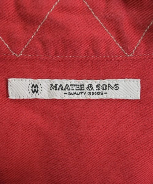 MAATEE&SONS（マーティーアンドサンズ）カジュアルシャツ 赤 サイズ:3(L位) メンズ/2200653575025