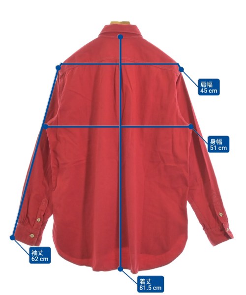 MAATEE&SONS（マーティーアンドサンズ）カジュアルシャツ 赤 サイズ:3(L位) メンズ/2200653575025