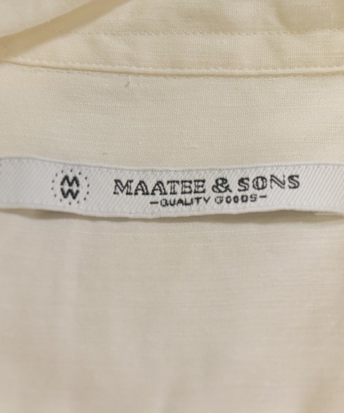 MAATEE&SONS（マーティーアンドサンズ）カジュアルシャツ 白 サイズ:3(XL位) メンズ/2200733950117