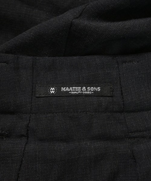 MAATEE&SONS（マーティーアンドサンズ）スラックス 黒 サイズ:1(S位) メンズ/2200728496088