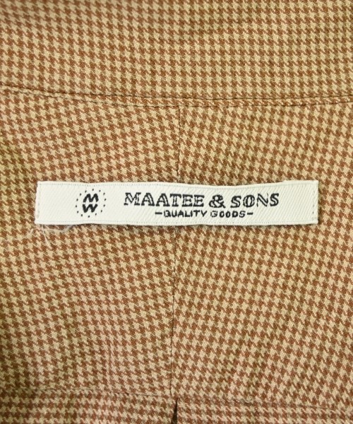 MAATEE&SONS（マーティーアンドサンズ）カジュアルシャツ 茶 サイズ:3(L位) メンズ/2200691518022