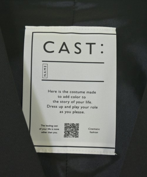 CAST:（キャスト：）ノーカラージャケット 黒 サイズ:S レディース/2200699493017
