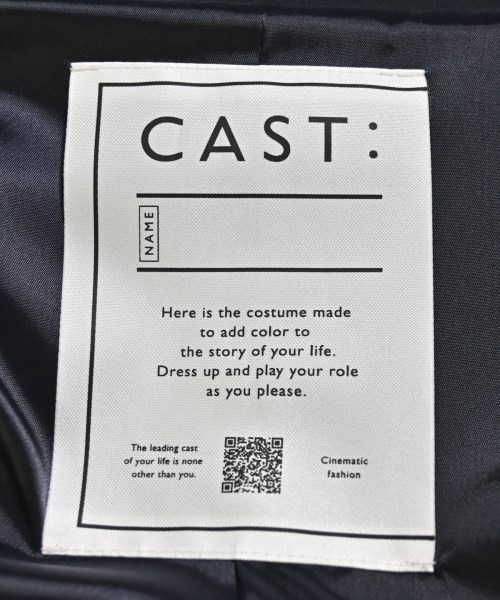 CAST:（キャスト：）ノーカラージャケット 紺 サイズ:M レディース/2200724479023