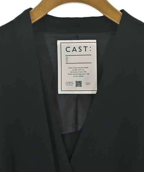 CAST:（キャスト：）ノーカラージャケット 紺 サイズ:M レディース/2200724479023