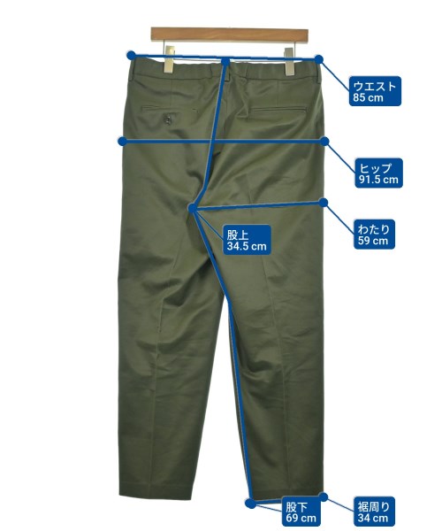 THROW（スロー）スラックス カーキ サイズ:48(L位) メンズ/2200663352012
