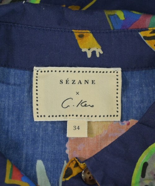 Sezane（セザンヌ）カジュアルシャツ 紺 サイズ:34(XS位) レディース/2200722866030