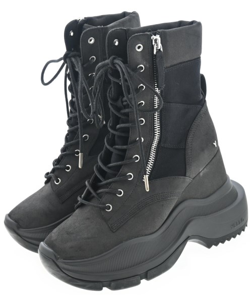 YELLO(イエロ)ブーツ 黒 サイズ:M(23.5cm位)/2200672056161