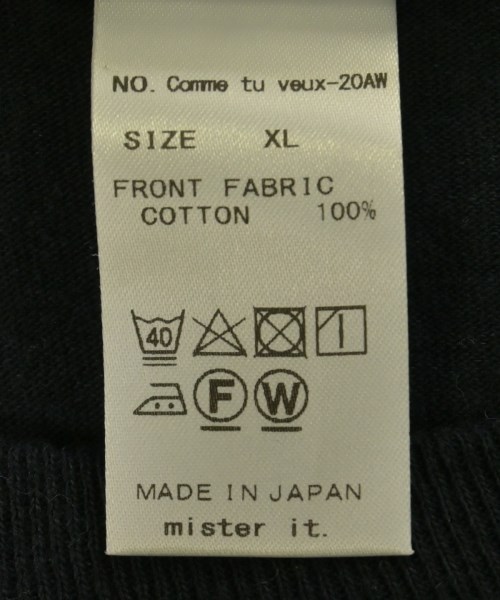 mister it.（ミスターイット）Tシャツ・カットソー 黒 サイズ:XL メンズ/2200719044274