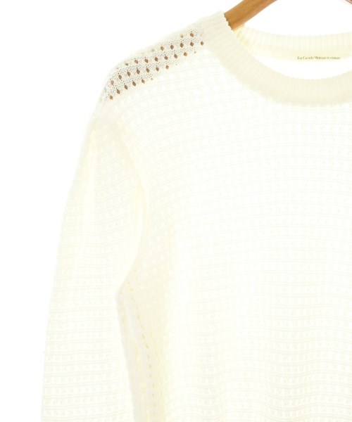 For Gentle Woman by ensure（フォージェントルウーマンバイインシュア）ニット・セーター 白 サイズ:F レディース/2200651429108