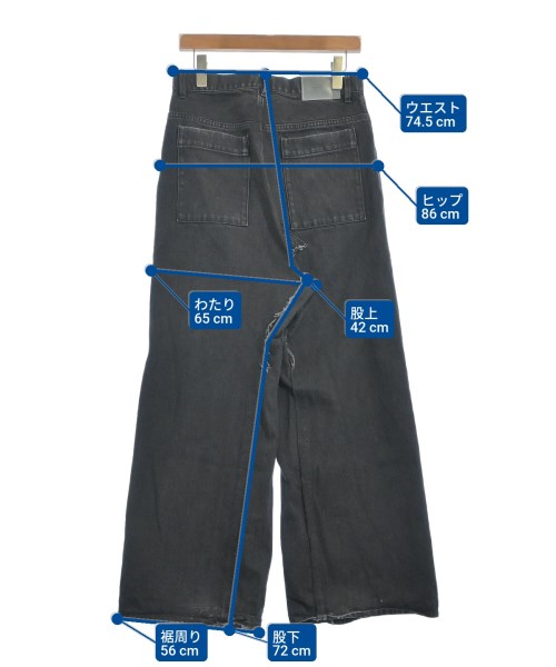 VEIN（ヴェイン）デニムパンツ 黒 サイズ:2(M位) レディース/2200666271037