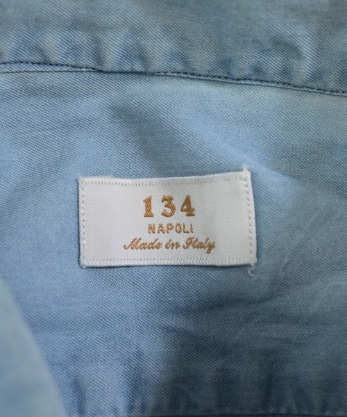134 NAPOLI（イチサンヨンナポリ）カジュアルシャツ 青 サイズ:39(M位) メンズ/2200621443042