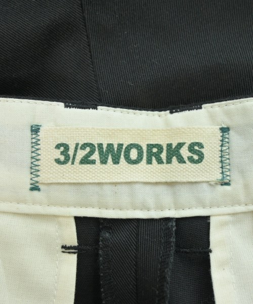 3/2WORKS（3/2ワークス）チノパン 黒 サイズ:XL メンズ/2200683667073