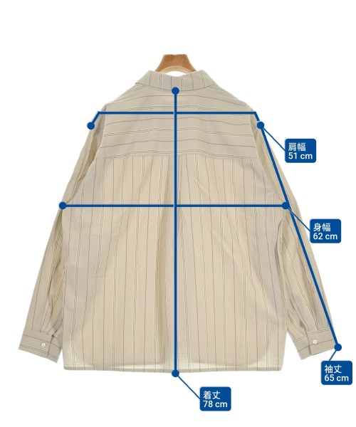 ADISH（アディシュ）カジュアルシャツ ベージュ サイズ:L メンズ/2200597214073