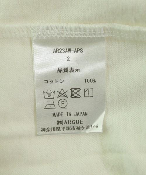 ARGUE（アギュー）Tシャツ・カットソー 白 サイズ:2(M位) レディース/2200715373484