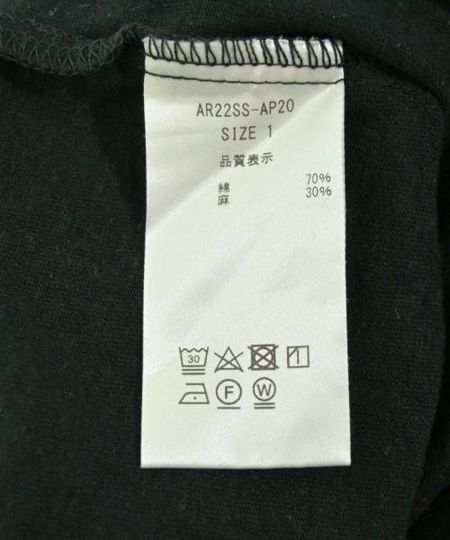 ARGUE（アギュー）Tシャツ・カットソー 黒 サイズ:1(S位) レディース/2200715373514