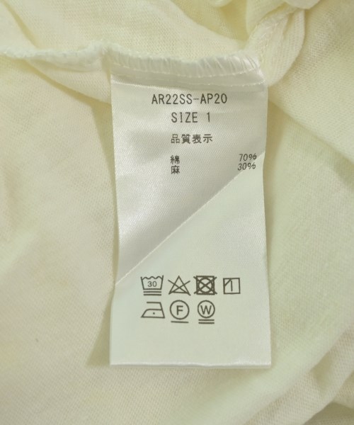 ARGUE（アギュー）Tシャツ・カットソー 白 サイズ:1(S位) レディース/2200715373521
