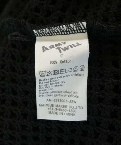 ARMY TWILL（アーミーツイル）ニット・セーター 黒 サイズ:F レディース/2200720695052