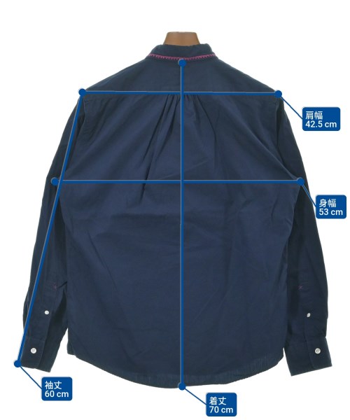 BEATITUDE（ビアティチュード）カジュアルシャツ 紺 サイズ:L メンズ/2200652290158