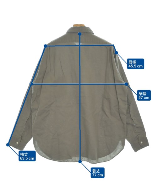 CIOTA（シオタ）カジュアルシャツ グレー サイズ:5(XXL位) メンズ/2200677392035