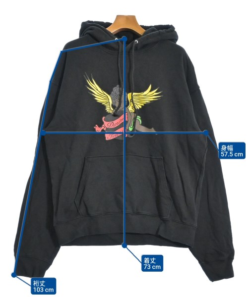 DENIM TEARS（デニムティアーズ）パーカー 黒 サイズ:XL メンズ/2200614084054