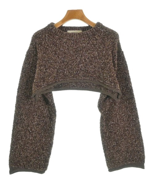 FUMIE TANAKA(フミエタナカ)ニット・セーター 茶 サイズ:1(S位)/2200645103038