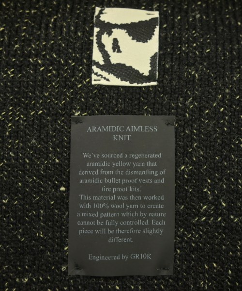 GR10K（ジーアールテンケー）カーディガン 黒 サイズ:L メンズ/2200675062046