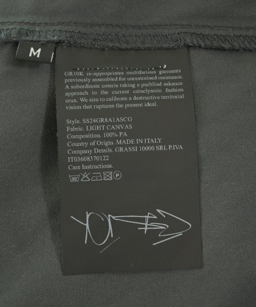 GR10K（ジーアールテンケー）その他 グレー サイズ:M メンズ/2200667151024