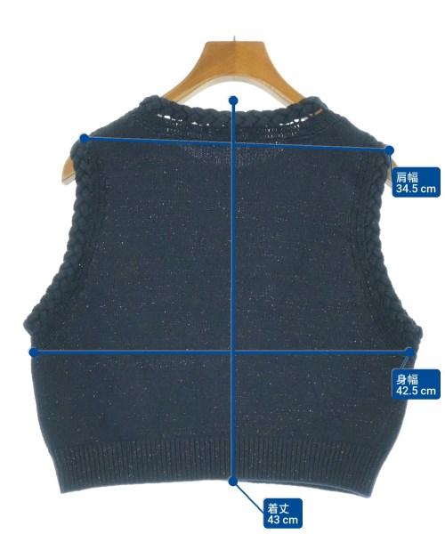 gypsohila（ジプソフィア）ベスト/ノースリーブ 紺 サイズ:F レディース/2200671784119