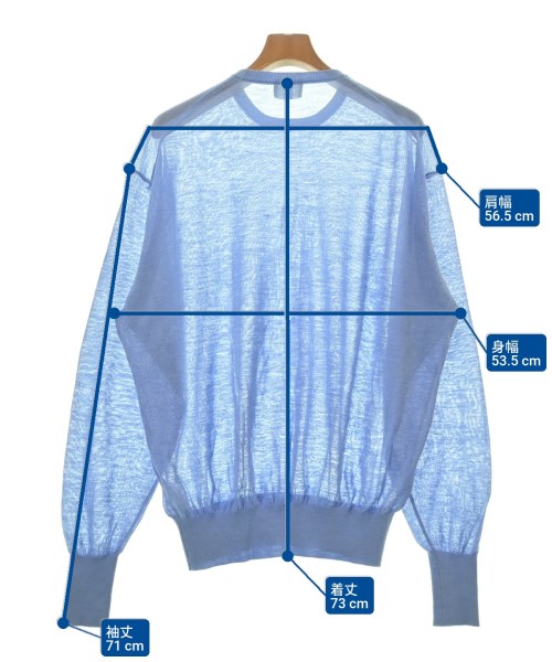 HERILL（ヘリル）ニット・セーター 青 サイズ:2(M位) メンズ/2200632647071