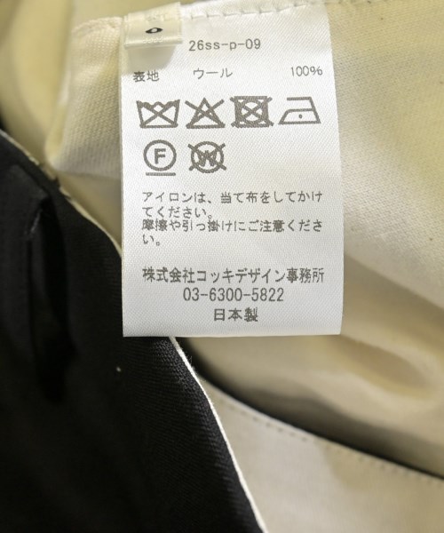 KHOKI（コッキ）スラックス 黒 サイズ:0(XS位) メンズ/2200672311048