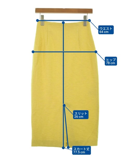 La boutique BonBon（ラブティックボンボン）ロング・マキシ丈スカート 黄 サイズ:36(S位) レディース/2200620302029